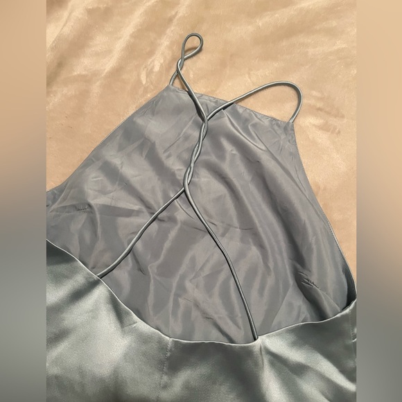 Mathilde Gøhler X NA-KD blue draped skirt & tank top - Picture 5 of 9